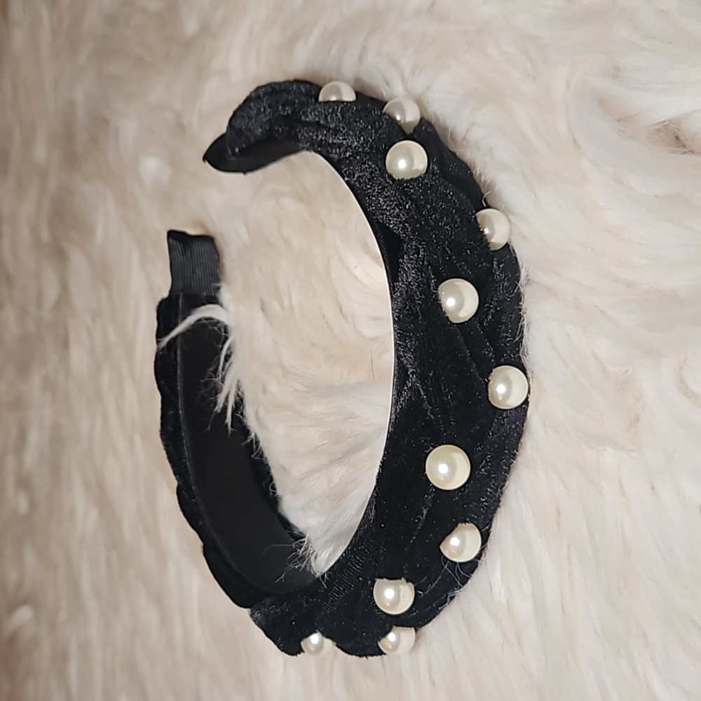 Velour Pearl Headband